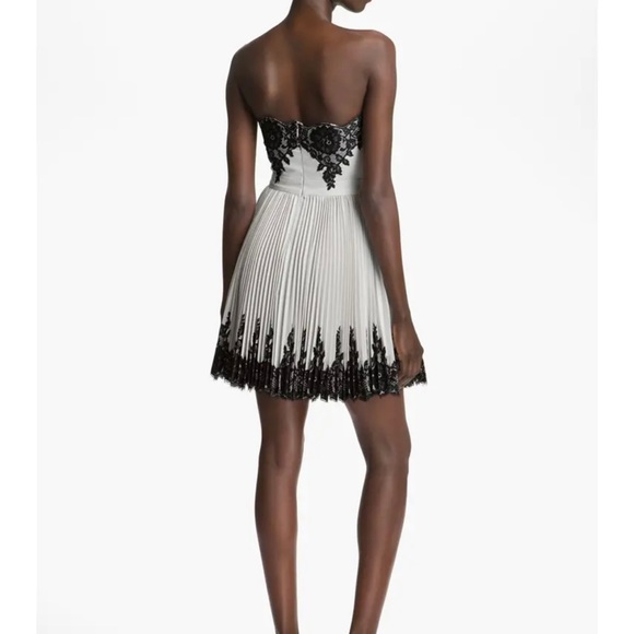 Robert Rodriguez Strapless Lace Appliqué Dress - Picture 2 of 8